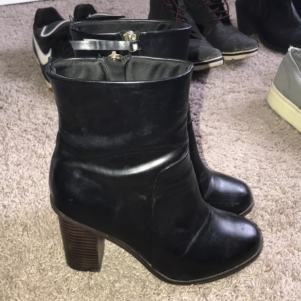 Black over the ankle boots!